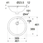 Chậu rửa mặt lavabo American Standard 0433-WT (0433WT) âm bàn, dòng Loven - Ảnh 2