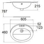 Chậu rửa mặt lavabo American Standard 0477-WT (0477WT) dương vành, dòng Ceros - Ảnh 2