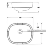 Chậu rửa mặt lavabo American Standard 0950-WT (0950WT) đặt bàn, dòng Active - Ảnh 2
