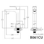 Vòi lavabo CAESAR BT061CU lạnh (Kèm chặn rác bằng sứ) - Ảnh 8