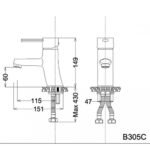 Vòi lavabo CAESAR B305CU nóng lạnh - Ảnh 5