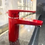 Vòi lavabo CAESAR B390CRU nóng lạnh, màu đỏ - Ảnh 4