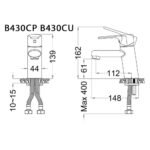 Vòi lavabo CAESAR B430CU nóng lạnh - Ảnh 9
