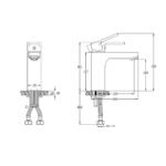 Vòi lavabo CAESAR B550CU nóng lạnh - Ảnh 9