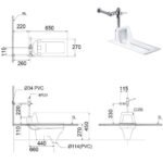 Bồn cầu CAESAR C1250 dạng xổm (chưa gồm két nước và bộ xả) - Ảnh 4