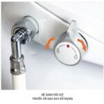 Bồn cầu CAESAR C1353F/ TAF060 (CD1353) 1 khối nắp rửa cơ TAF060, xả gạt - Ảnh 5