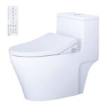 Bồn cầu CAESAR C1356F/ TAF512H (CD1356) 1 khối nắp điện tử TAF512H