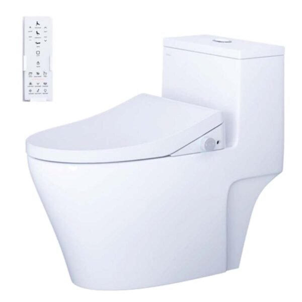 Bồn cầu CAESAR C1356F/ TAF512H (CD1356) 1 khối nắp điện tử TAF512H