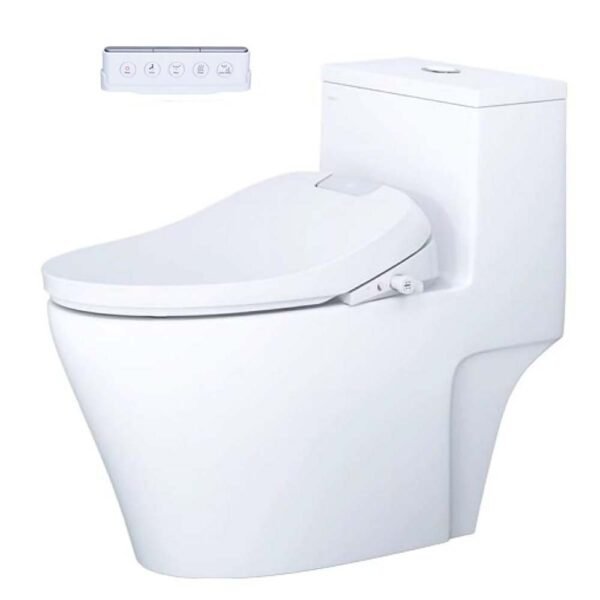 Bồn cầu CAESAR C1356F/ TAF610H (CD1356) 1 khối nắp điện tử TAF610H