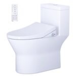 Bồn cầu CAESAR C1374F/ TAF512H (CD1374) 1 khối nắp điện tử TAF512H