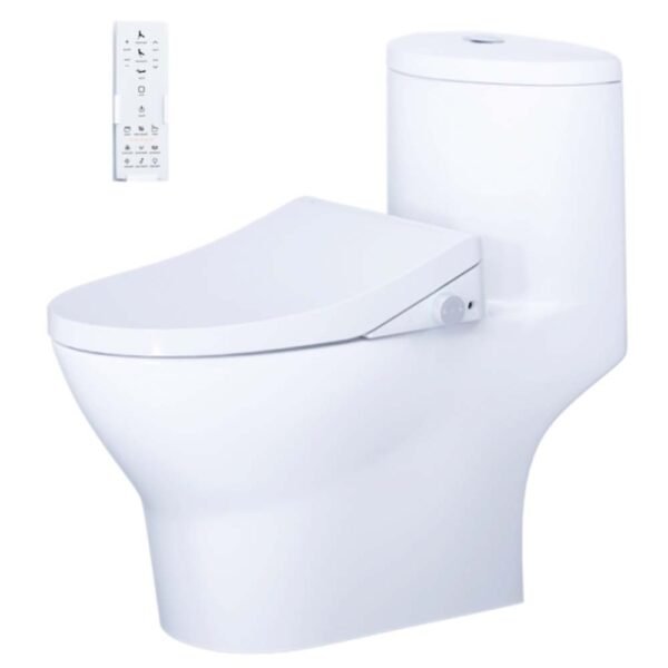 Bồn cầu CAESAR C1375F/ TAF512H (CD1375) 1 khối nắp điện tử TAF512H