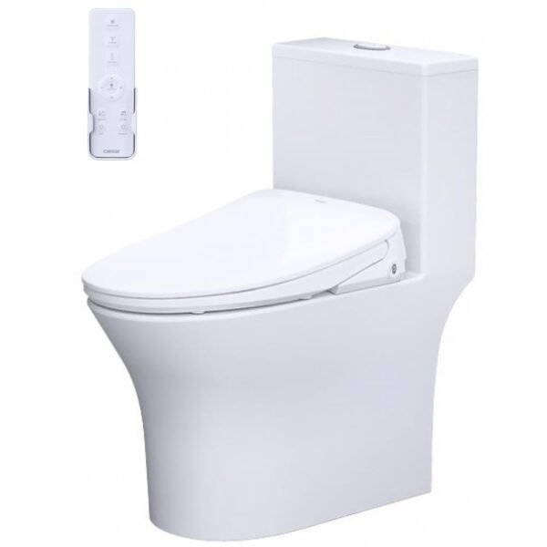 Bồn cầu CAESAR C1391F/ TAF710H (CD1391) 1 khối nắp điện tử TAF710H