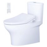 Bồn cầu CAESAR C1394F/ TAF512H (CD1394) 1 khối nắp điện tử TAF512H