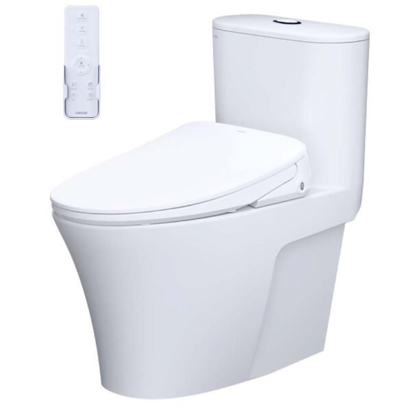 Bồn cầu CAESAR C1395F/ TAF710H (CD1395) 1 khối nắp điện tử TAF710H