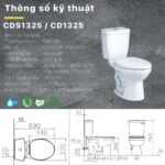 Bồn cầu CAESAR CD1325 2 khối nắp thường M220 - Ảnh 9
