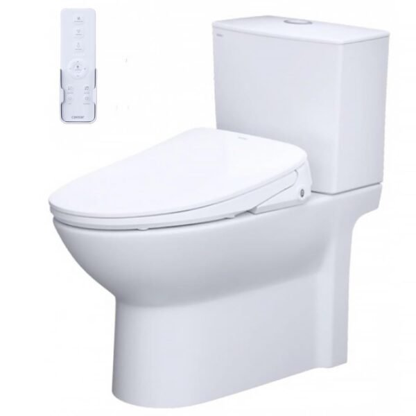 Bồn cầu CAESAR CD1340 2 khối nắp điện tử TAF710H