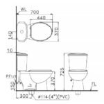 Bồn cầu CAESAR CTS1338 2 khối nắp êm MS220 - Ảnh 5