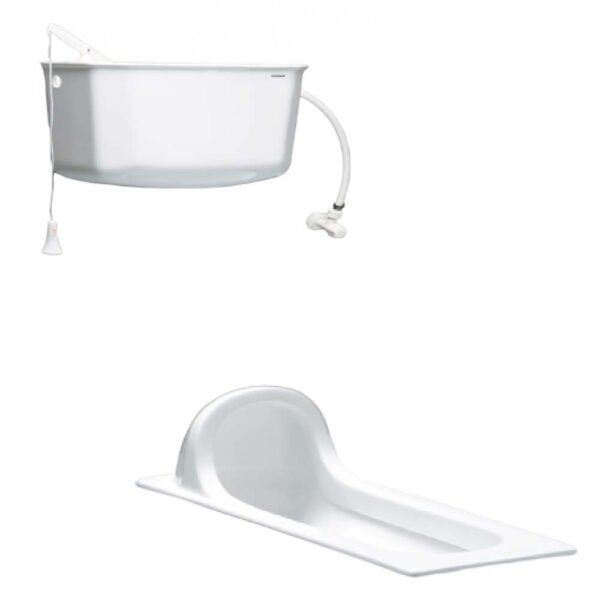 Bồn cầu CAESAR CS1280 dạng xổm, thùng nước T1100