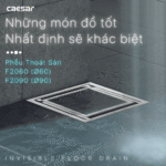 Phễu thoát sàn CAESAR F2060 vuông 200x200 mm (Ø60) - Ảnh 4