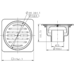 Phễu thoát sàn AMERICAN STADARD FD-1150 (FD1150) vuông 115 x 115 mm - Ảnh 5