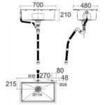 Chậu chén AMERICAN STADARD FFASX121 chậu đơn (lắp dương) - Ảnh 2