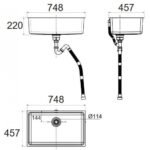 Chậu chén AMERICAN STADARD FFASX125 chậu đơn (lắp âm) - Ảnh 3
