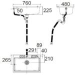 Chậu chén AMERICAN STADARD FFASX901 chậu đơn (lắp dương) - Ảnh 4