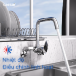 Vòi chén CAESAR K535C nóng lạnh, gắn tường - Ảnh 3