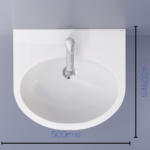 Chậu rửa mặt lavabo CAESAR L2152 treo tường - Ảnh 4