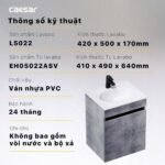 Tủ lavabo CAESAR EH05022ASV treo tường - Ảnh 6