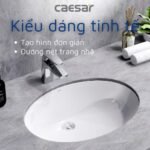 Chậu rửa mặt lavabo CAESAR L5113 âm bàn - Ảnh 3
