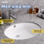 Chậu rửa mặt lavabo CAESAR L5115 âm bàn - Ảnh 3
