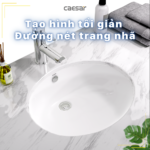 Chậu rửa mặt lavabo CAESAR L5115 âm bàn - Ảnh 4