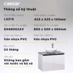 Tủ lavabo CAESAR EH48002AV treo tường - Ảnh 4