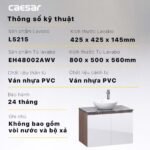 Tủ lavabo CAESAR EH48002AWV treo tường - Ảnh 4
