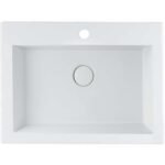 Chậu rửa mặt lavabo CAESAR LF5017 dương vành (bao gồm ống xả và nắp sứ)