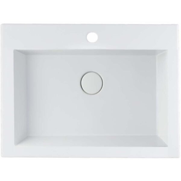 Chậu rửa mặt lavabo CAESAR LF5017 dương vành (bao gồm ống xả và nắp sứ)