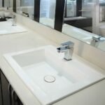 Chậu rửa mặt lavabo CAESAR LF5017 dương vành (bao gồm ống xả và nắp sứ) - Ảnh 4