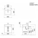 Tủ lavabo CAESAR EH05017AV treo tường - Ảnh 6