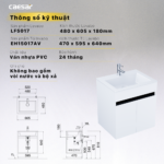 Tủ lavabo CAESAR EH15017AV treo tường - Ảnh 5