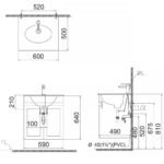 Chậu rửa mặt lavabo CAESAR LF5024 dương vành - Ảnh 5