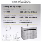 Tủ lavabo CAESAR EH05026ASV treo tường - Ảnh 5