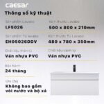 Tủ lavabo CAESAR EH05026DDV treo tường - Ảnh 7