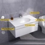 Tủ lavabo CAESAR EH05026DDV treo tường - Ảnh 6
