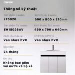 Tủ lavabo CAESAR EH15026AV treo tường - Ảnh 6