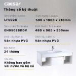 Tủ lavabo CAESAR EH05028DDV treo tường - Ảnh 6