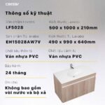 Bộ tủ lavabo CAESAR LF5028 + EH15028AW7V treo tường - Ảnh 7