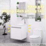 Bộ tủ lavabo CAESAR LF5038 + EH05038AV treo tường - Ảnh 3