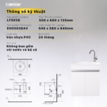 Bộ tủ lavabo CAESAR LF5038 + EH05038AV treo tường - Ảnh 4