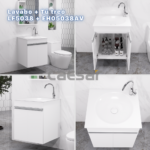 Bộ tủ lavabo CAESAR LF5038 + EH05038AV treo tường - Ảnh 7